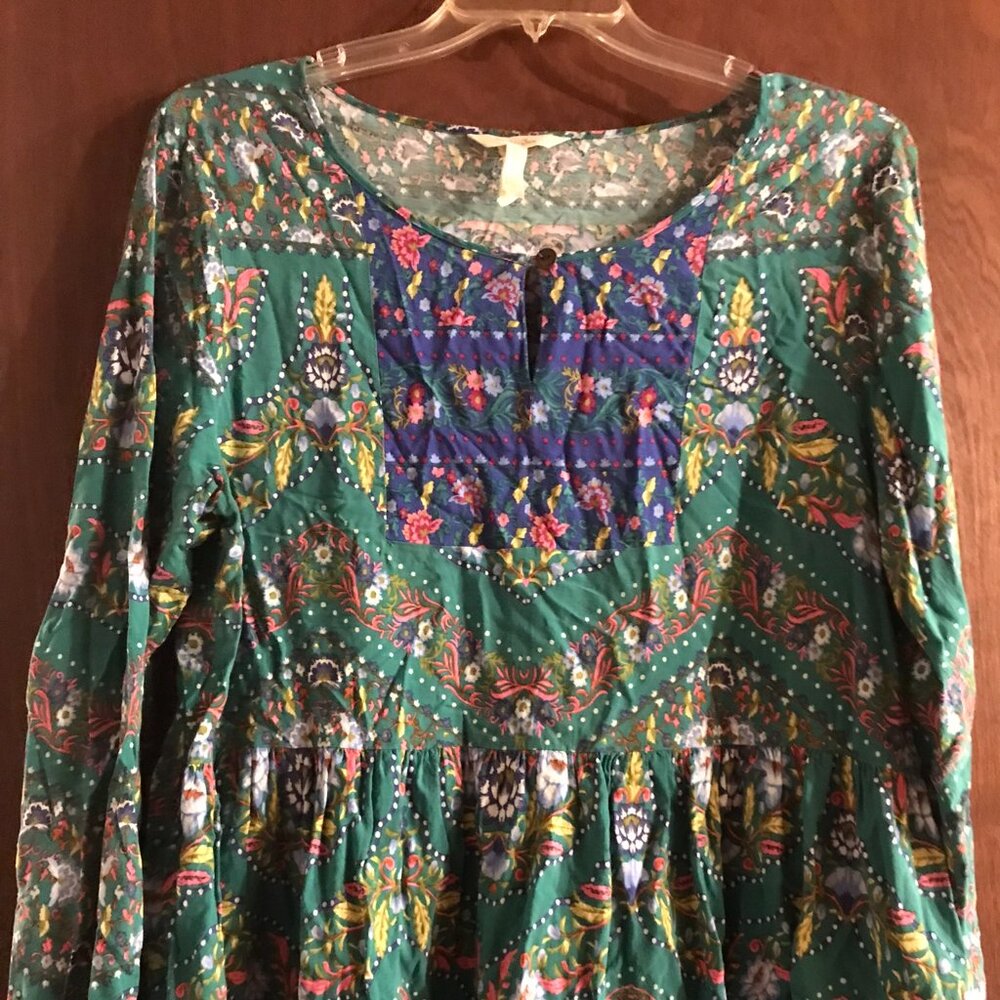 Matilda Jane 2X green long-sleeve blouse